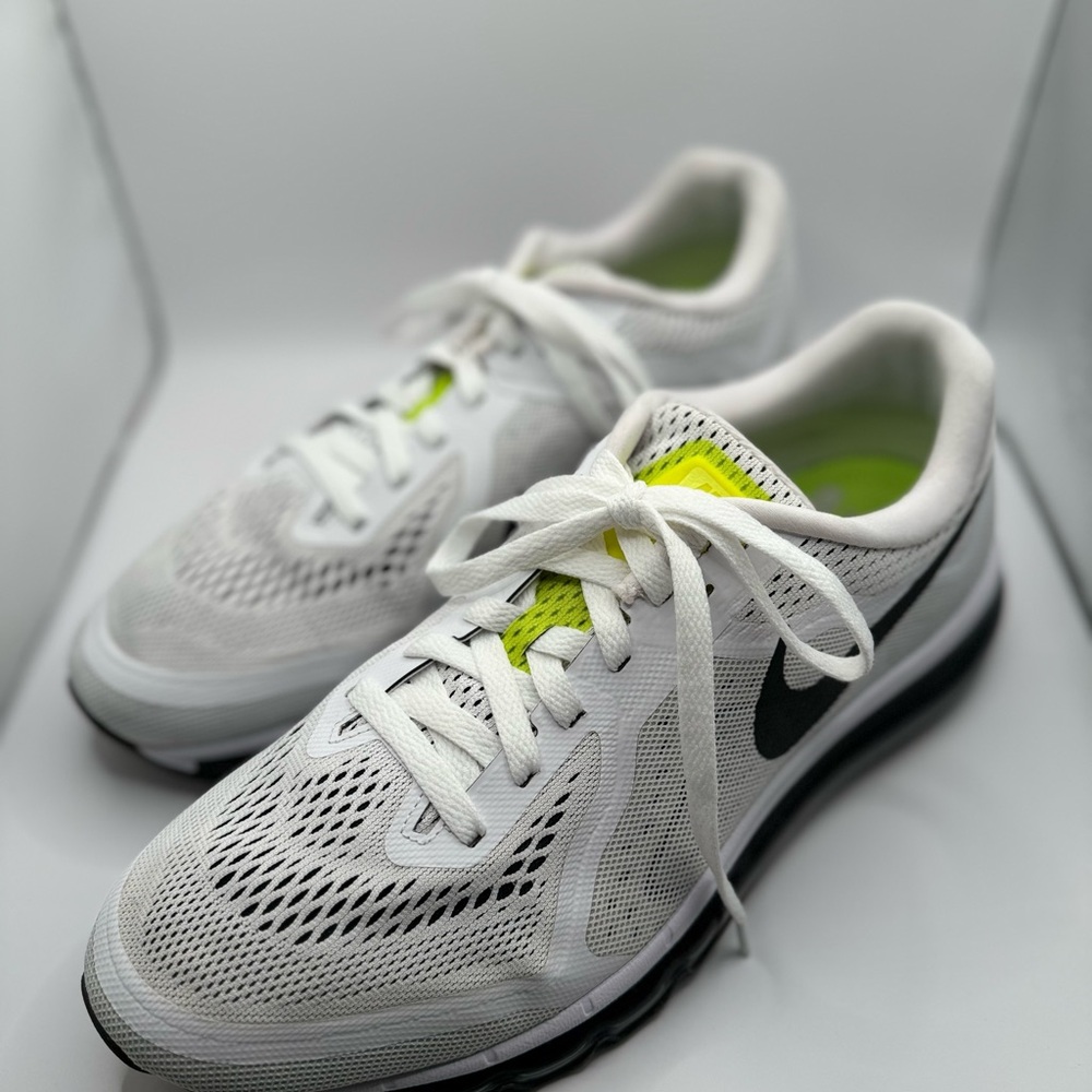 RARE Nike Air Max 2014 Running Shoes with Neon Highlights 621077-100